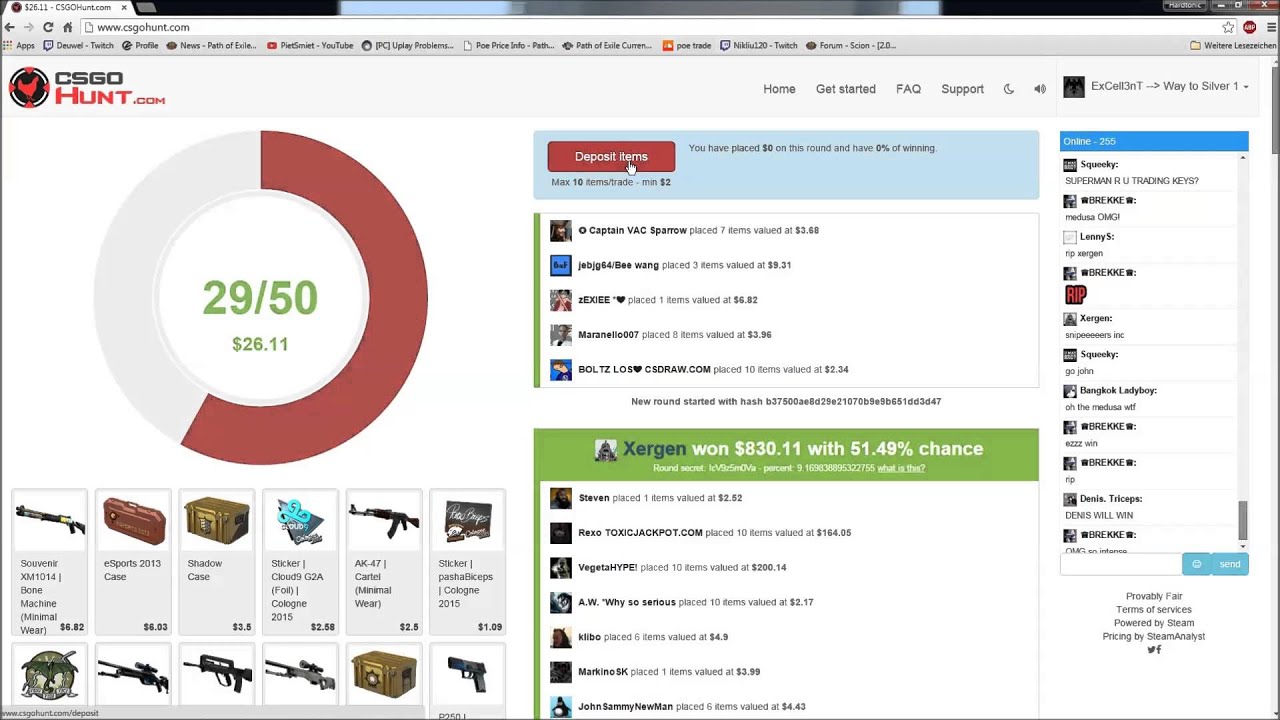 Csgohunt.com Bet :D - YouTube