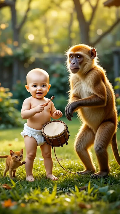 Monkey Dance | #babydance #cutebaby #funnyanimals #chicken #funnyvideo #viraldance #shorts #1095
