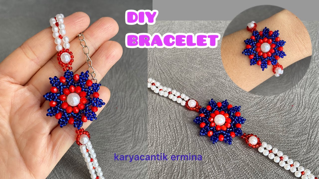 how to make easy bead bracelets - YouTube