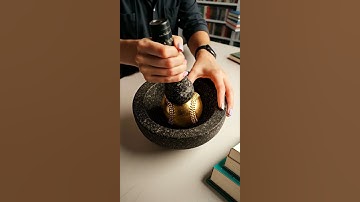 A luxurious ASMR video featuring fair hands with gem nails melting a diamond orb over a warm pancad.