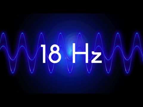 18 Hz clean sine wave BASS TEST TONE frequency