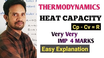 HEAT CAPACITY AND Cp- Cv = R / THERMODYNAMICS