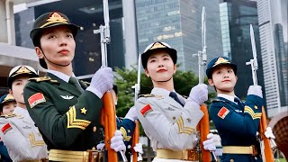 驻港女兵真飒！解放军驻香港部队五一升国旗仪式 / May Day National Flag Raising Ceremony of PLA Hong Kong Garrison