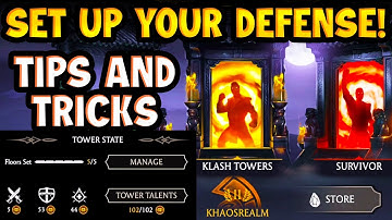 How to Set Up Klash Towers Defense in MK Mobile 7.0. Best Strategy and Talents.