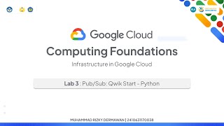 Lab 3 - Pub/Sub: Qwik Start - Python | Google Cloud Computing Foundations