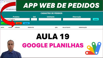 Google Sheets | App Web de Cadastro de Pedidos | Códigos Botão Limpar | Aula 19