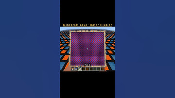 Lava Water Coal Block Illusion in Minecraft 👀❤️‍🔥 | Easy Tutorial #Shorts #minecraft