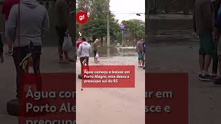 Nível da água começa a cair em Porto Alegre, mas preocupa o Sul do RS #g1 #notícias