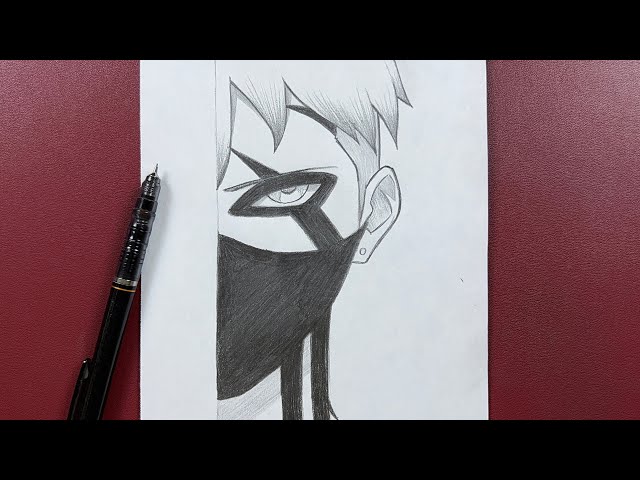 Easy Anime Drawing with pencil sketch / How to draw anime boy wearing a  mask #DrawingTutorial 