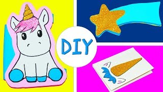 🦄 DIY | DIY School Supplies Unicorn - Pencil case , Notebook , Pen | How to make Unicorn screenshot 1