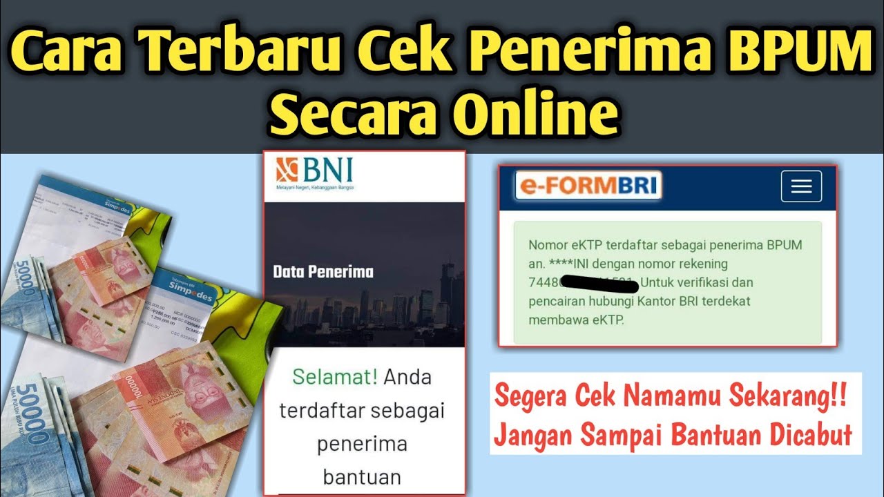 Cek Penerima Bpum / Tiga Cara Cek Penerima Blt Umkm Bri Di Eform Bri Co