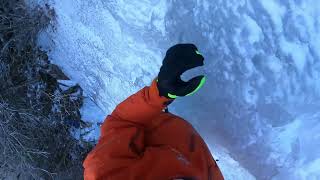 NC Ice Climbing Sams Knob Gully WI3 ~ Ice Climb Canton, NC