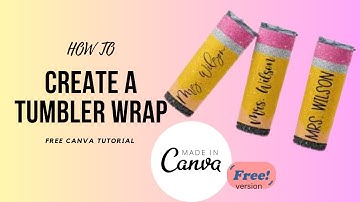 How to Create a Sublimation Design in Canva for a 20oz straight tumbler tutorial #canva #tutorial