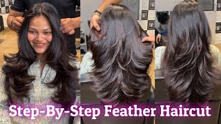 How To Feather Haircut || Forward Graduation Haircut || Layer Haircut || Haircut tutorial || hairs