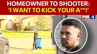 Lewisville shooting: Video captures masked man shooting up house before running off