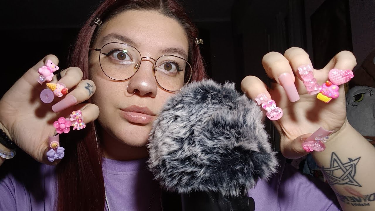 XXL ULTRA LONG NAIL TAPPING 😴💜 | ASMR ITA