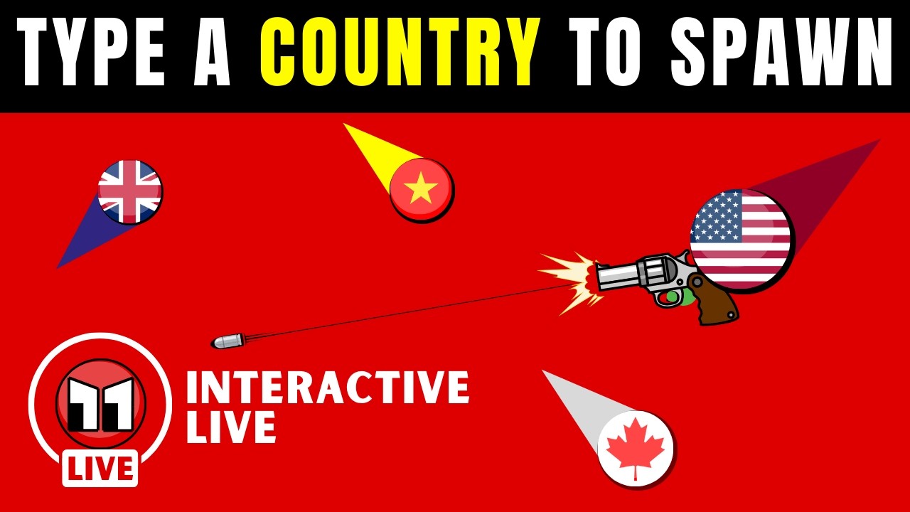 FLAG BATTLE! Type a COUNTRY to SPAWN