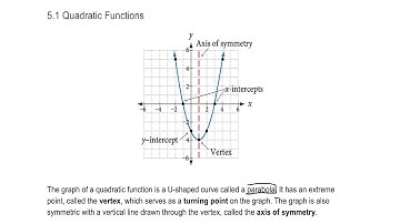 5.1 Quadratic Functions