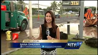 Water main break causes traffic back-up in Aiea