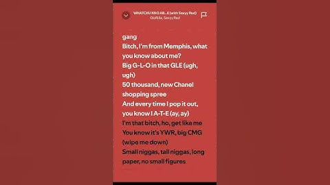 Thumbnail of WHATCHU KNO ABOUT ME - GloRilla, Sexyy Red (Lyrics)
