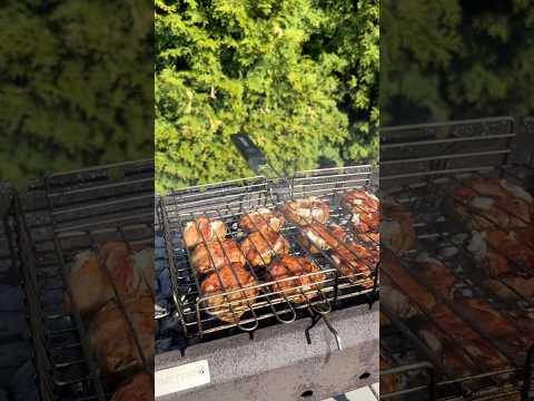 Вкуснейшие шампиньоны на мангале! #рецепты #еда #фудблог #chefvibe #мангал #пикник #шампиньоны