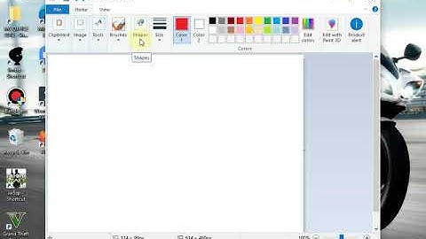 Use of polygon tool from shapes group in MS paint
