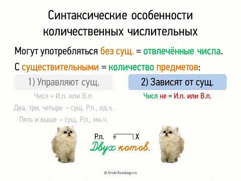 Синтаксические особенности количественных числительных (6 класс, видеоурок-презентация)