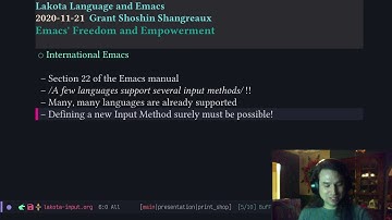 EmacsConf 2020 - 31 - Lakota Language and Emacs - Grant Shangreaux