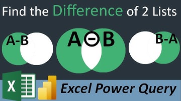 Best Way to Find the Difference Between 2 Large Lists | Excel Power Query