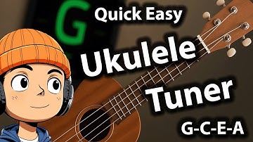 Standard Ukulele Tuner GCEA Felt Pick Real Ukulele Tuning