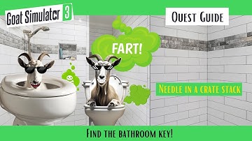 Goat Simulator 3 - Event - Needle in a Crate Stack - How to Find the Bathroom Key