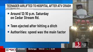 Teen airlifted to hospital after NH ATV crash