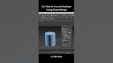 Fix Text on Curved Surface Using ShapeMerge in 3ds Max #shorts