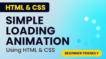 How to Create a Smooth Loading Animation with HTML & CSS | Beginner Tutorial"🔥 @webtech-ui