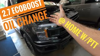 2.7 F150 Ecoboost Oil Change | How To  FORD Dealer TECH does it @home!!