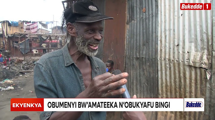 Agafeeyo:  Leero tuli Bwaise  ewali kasasiro atalina alina.