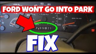 Ford Wont Start In Park Fix