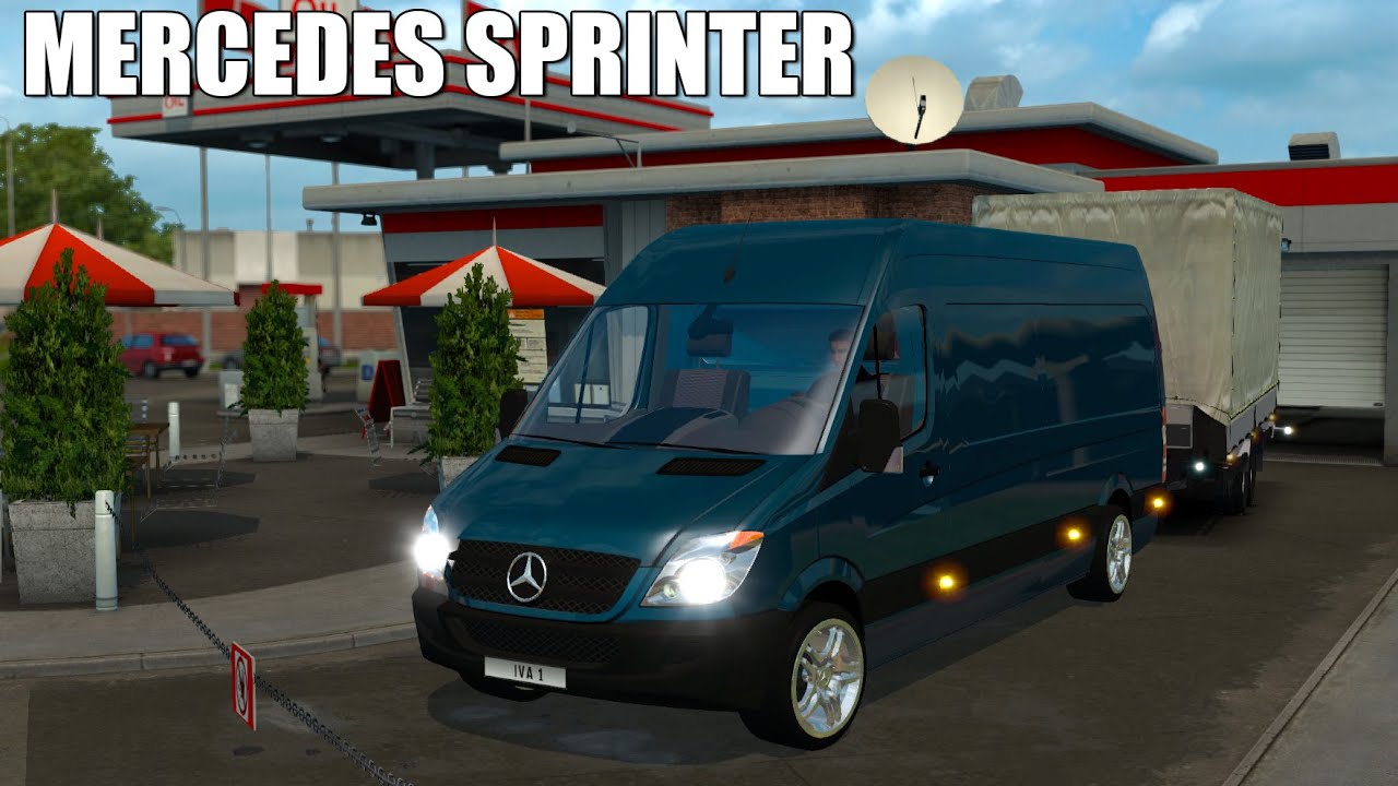ETS2 Mercedes Sprinter + Trailer [Euro Truck Simulator 2