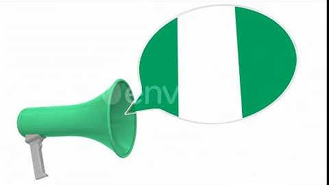 Megaphone and Flag of Nigeria on the Speech Balloon | Motion Graphics - Envato elements
