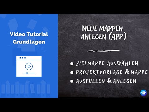 Mappe anlegen | Eine neue Mappe aus Projektvorlage in der App anlegen