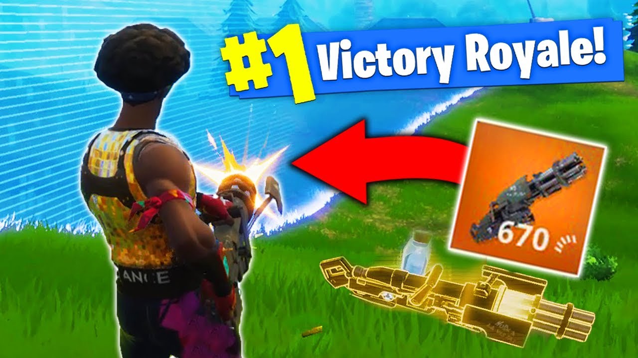 the new legendary mini gun in fortnite battle royale - fortnite minigun challenge