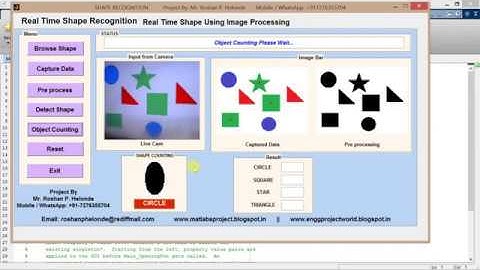 Real Time Shape Recognition using Image Processing - Matlab Project Code