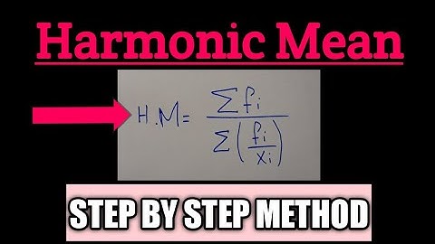 Harmonic Mean | How to find Harmonic Mean for group data and ungroup data | STEP BY STEP Method