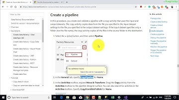 ADF - Create a pipeline- Azure Data Factory