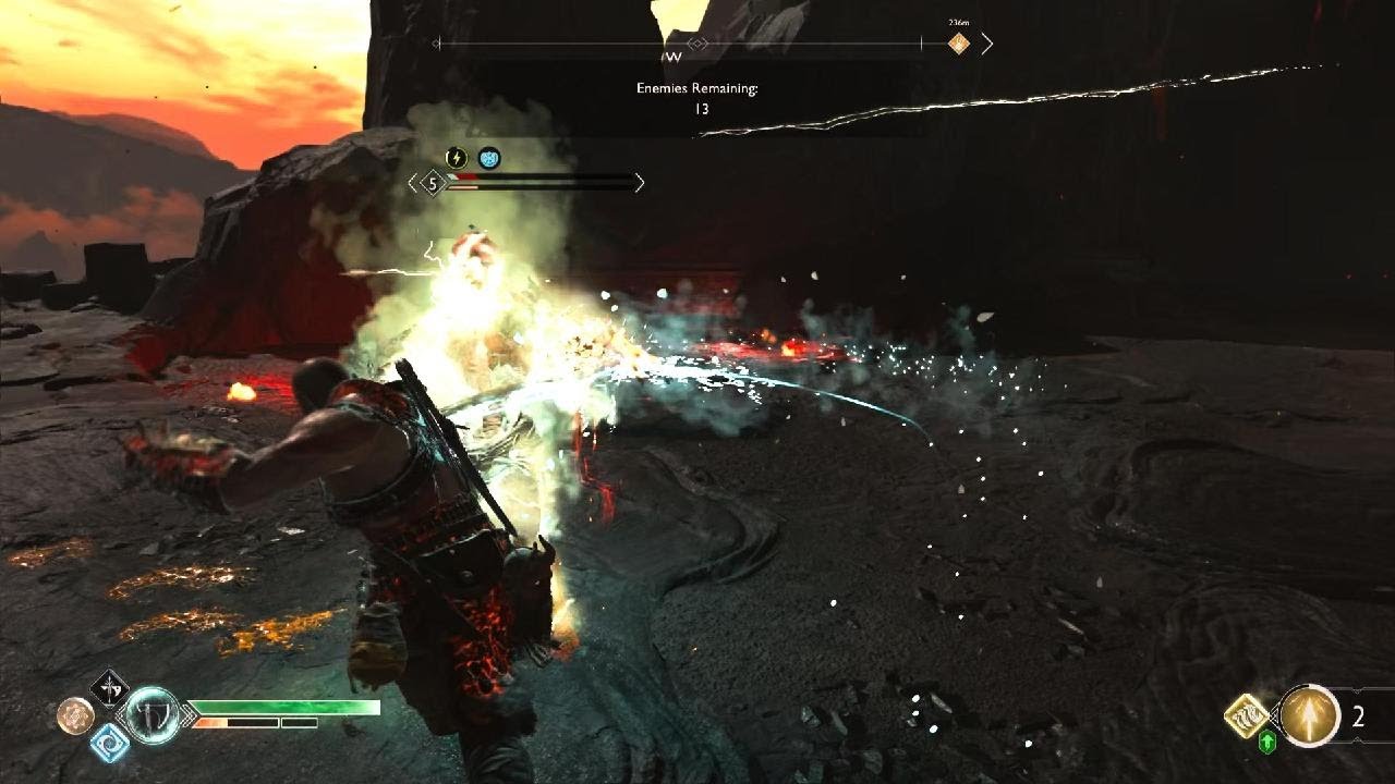 God of War_ Pt 56 Muspelheim Trials - Trial V, Avoid Taking Damage & Valkyrie Bossfight, But Fail...