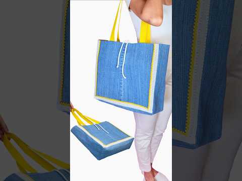 How to Make Denim Tote Bag From Old Jeans | Miarti