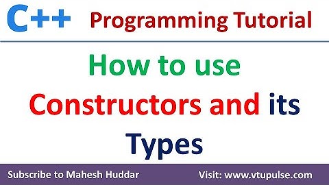 C++ Constructors | Type of Constructors | Programming example | Area of Rectangle by Mahesh Huddar