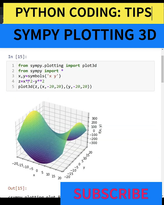 PYTHON 3D PLOTTING SYMPY MATPLOTLIB SCATTER PLOT | SYMBOLIC PYTHON| # ...