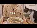 【vlog】猫と暮らすアラサーOLの整える週末🧘‍♀️バレンタインと朝ヨガ／おうちごはん