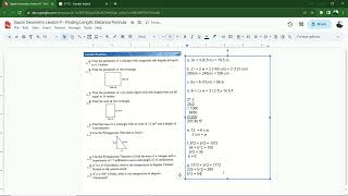 Saxon Geometry Lesson 8 Video 2: Using Formulas in Geometry
